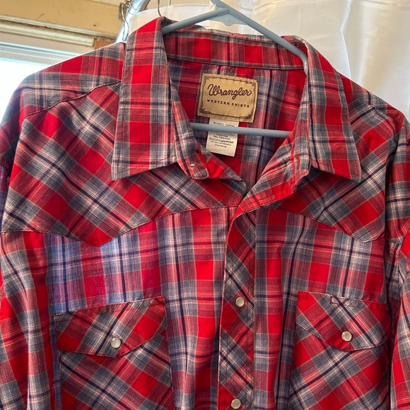 Wrangler Other - Wrangler Red and Blue Plaid Shirt